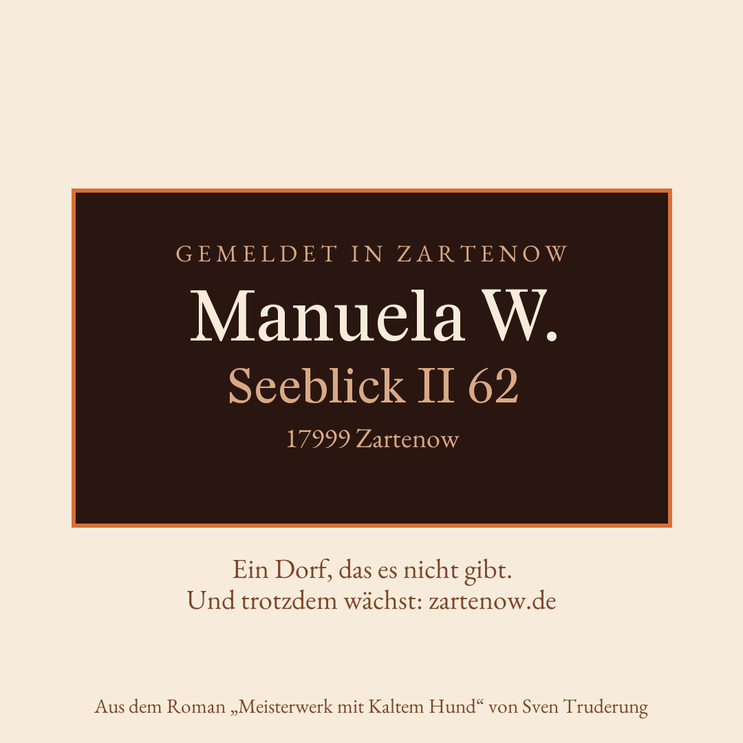 Klingelschild Manuela W.