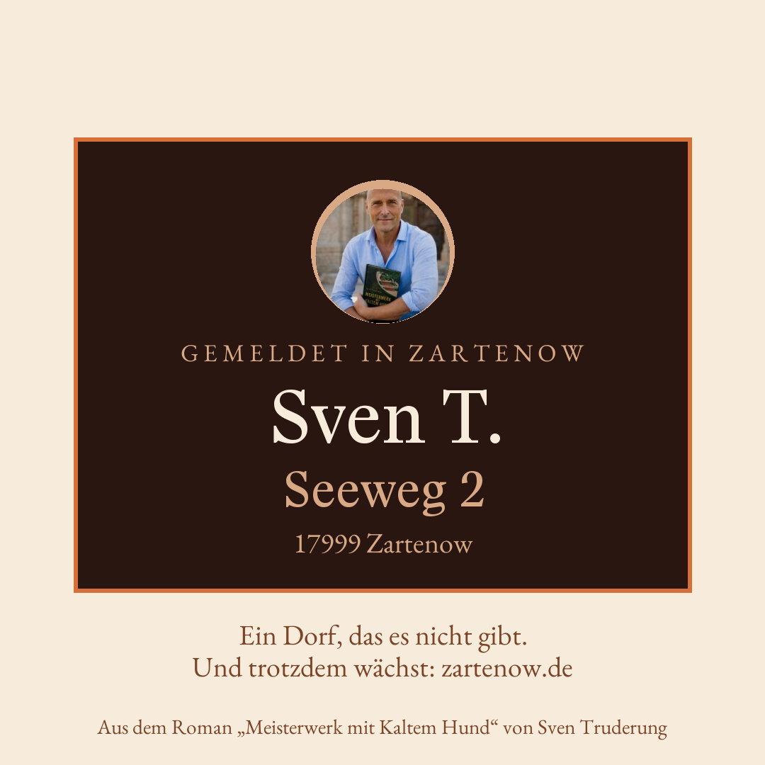 Klingelschild Sven T., Seeweg 2, 17999 Zartenow